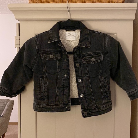 Zara Sherpa denim jacket - Picture 1 of 2